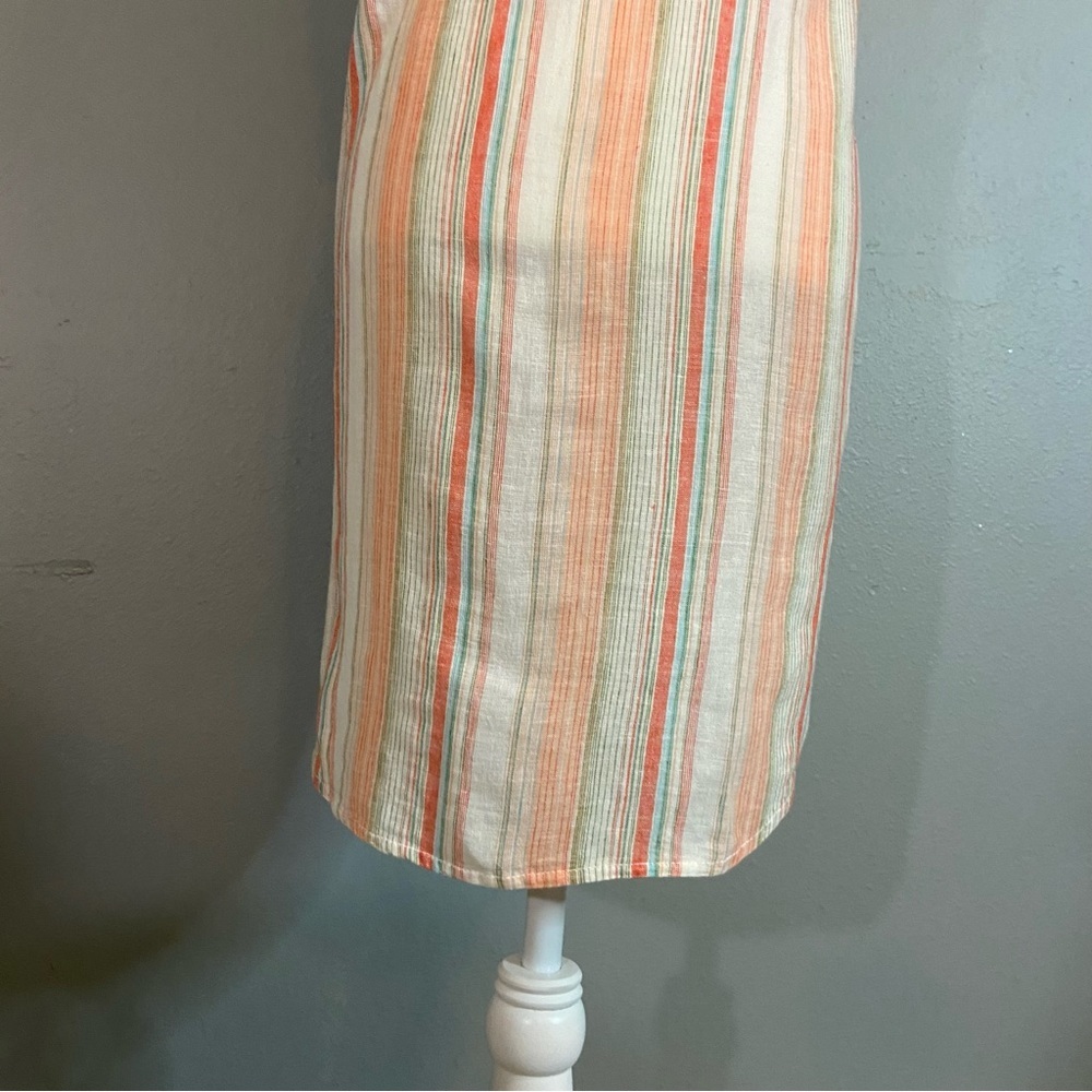 Beachlunchlounge Women's Multicolored Linen & Cotton Blend Sleeveless Tunic Top - Picture 9 of 11